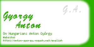 gyorgy anton business card