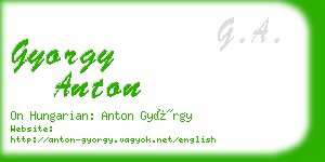 gyorgy anton business card